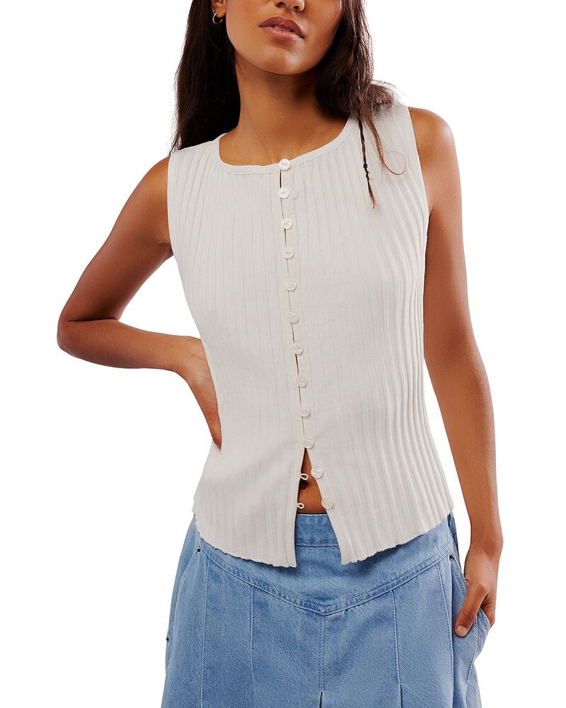 フリーピープル レディース アウター ベスト Free People Tilly Vest Ivory アイボリー