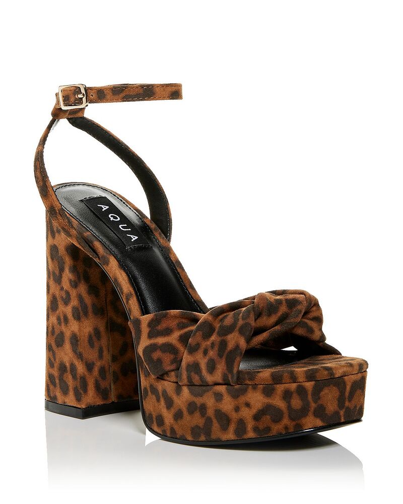 アクア レディース シューズ サンダル AQUA Women's Pasha Sandals - Exclusive Leopard アニマル