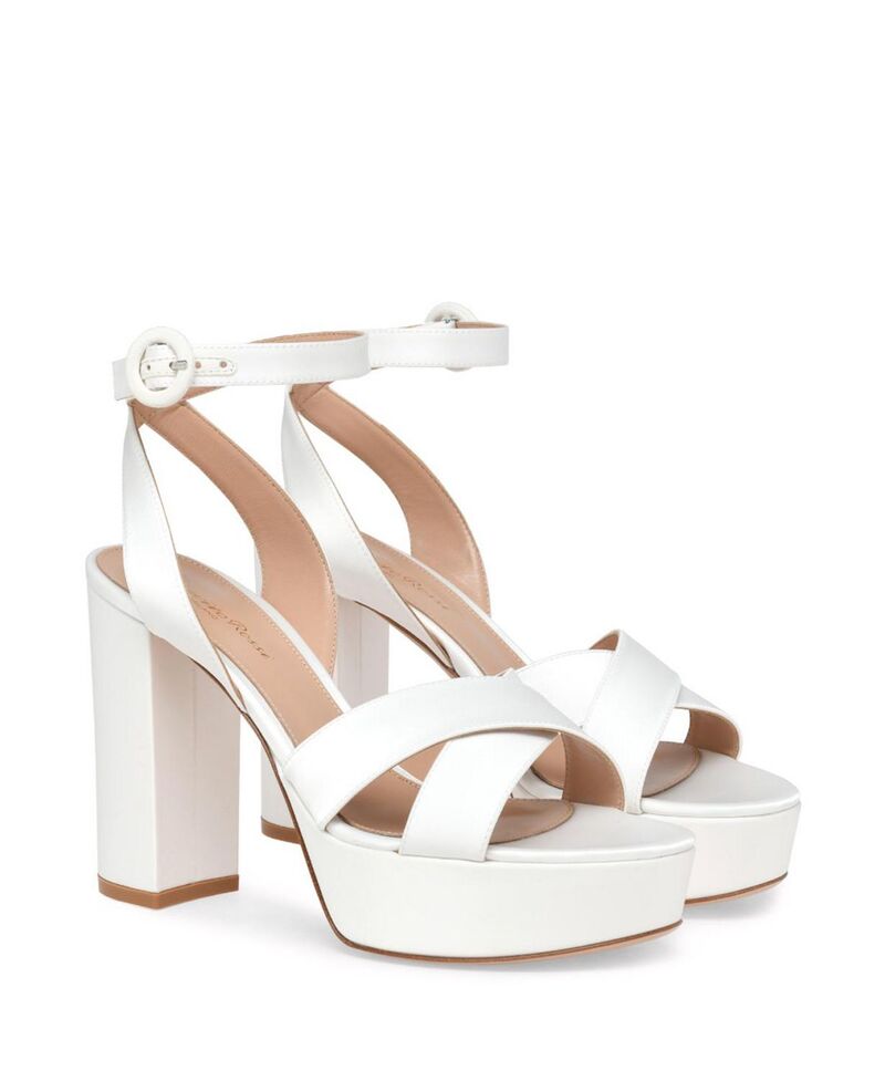 ジャンヴィト ロッシ レディース シューズ サンダル Gianvito Rossi Women'sabrina Sandals White Satin ホワイト