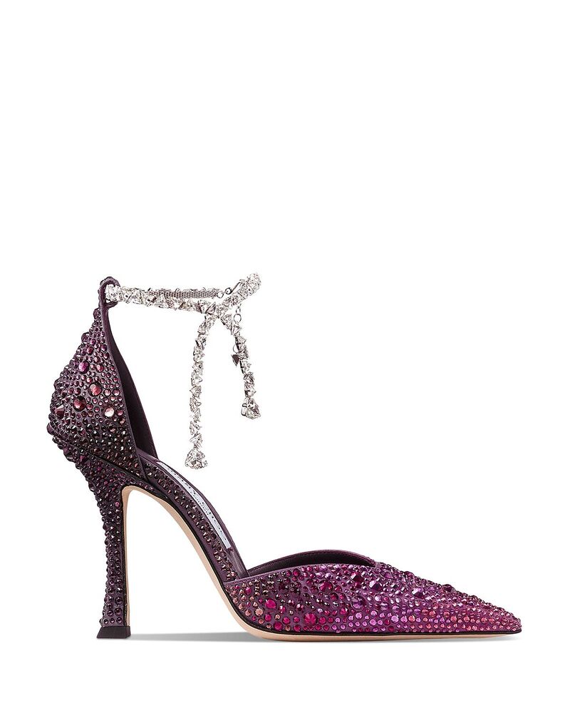 ジミーチュー レディース シューズ パンプス Jimmy Choo Women\u0027stevie 100 Degrade Crystal Pumps White Bloom/Violet Orchid 白いこと