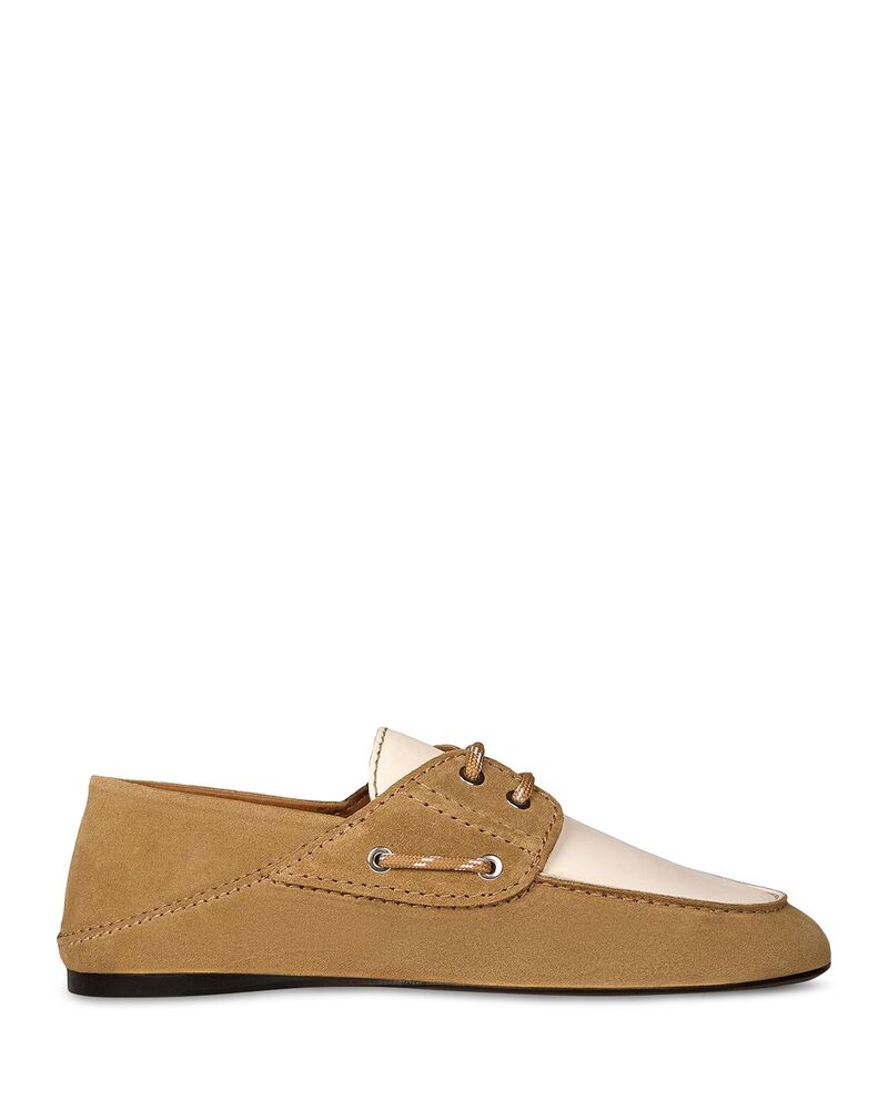 砂子ロ レディース シューズ スエードクロス Sandro Women\u0027sene Suede Boat Shoes Beige ベージュ