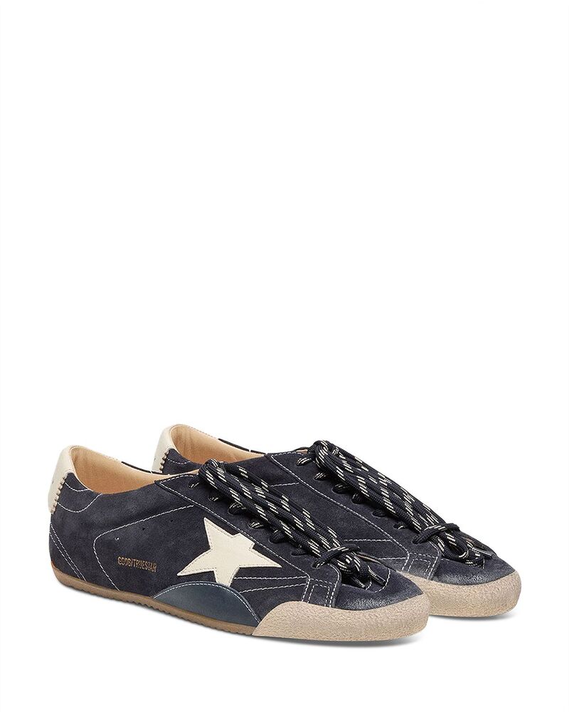 ゴールデングース レディース シューズ スニーカー スエード Golden Goose Women's True Star Suede Sneakers Blue/White Beige ホワイト｜ReVida 店