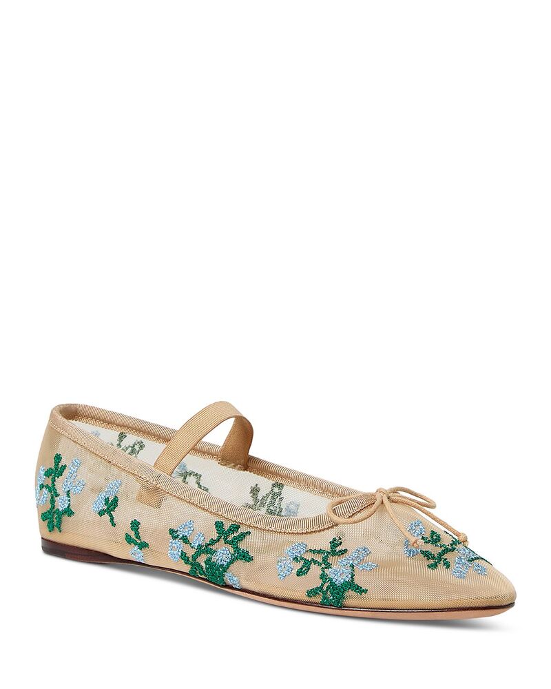 ロフラー ランダル レディース シューズ パンプス フラワー柄 メッシュ フラワー Loefflerandall Women's Floral Embroidery Mesh Ballet Flats Caramel/Green/Blue ブルー
