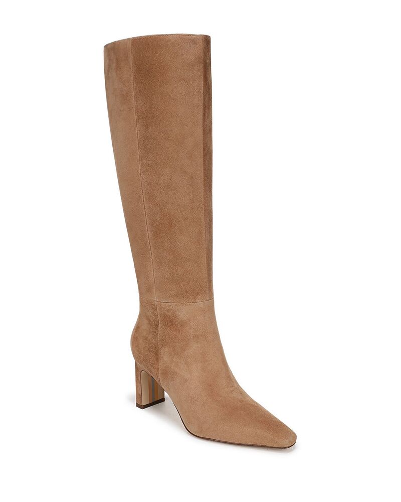サムエデルマン レディース シューズ ブーツ・レインブーツ ヒール Sam Edelman Women'sylvia Wide Calf Pointed Toe Higheel Boots Tan Suede タン