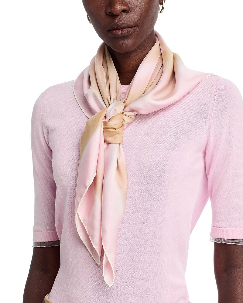 ファビアナ フィリッピ レディース 付属物 えり巻き・袈裟・えり巻き 地絹 Fabiana Filippi Square Silk Scarf Pink さくら色