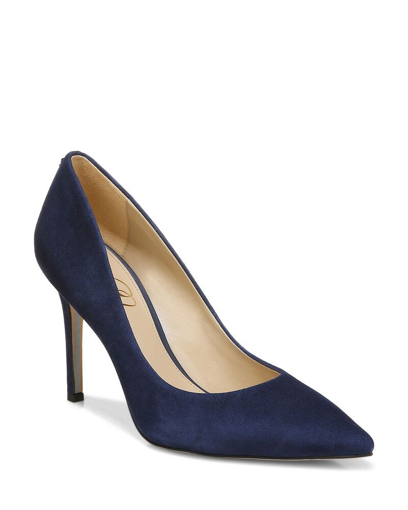 サムエデルマン レディース シューズ パンプス なめし革 Sam Edelman Women\u0027s Hazeleather Pumps Navy Suede 米国海軍