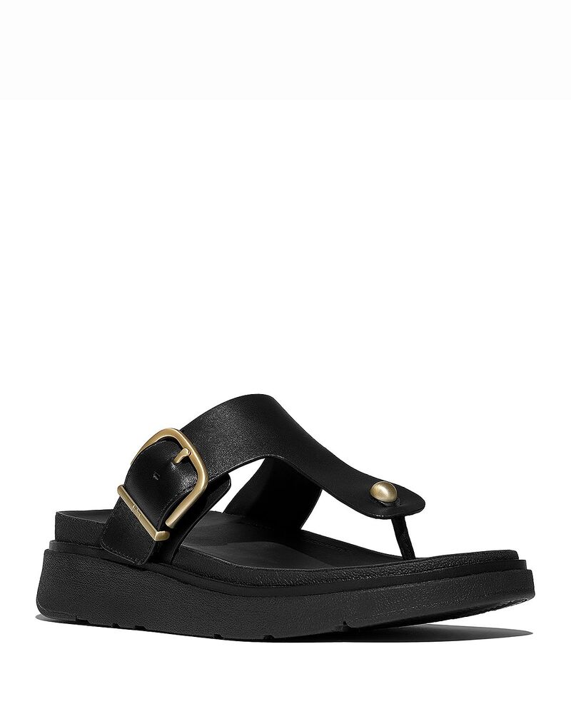 フィットフロップ レディース シューズ サンダル レザー FitFlop Women's Gen-FF Buckled Leather Sandals Black ブラック｜ReVida 店 36,270円