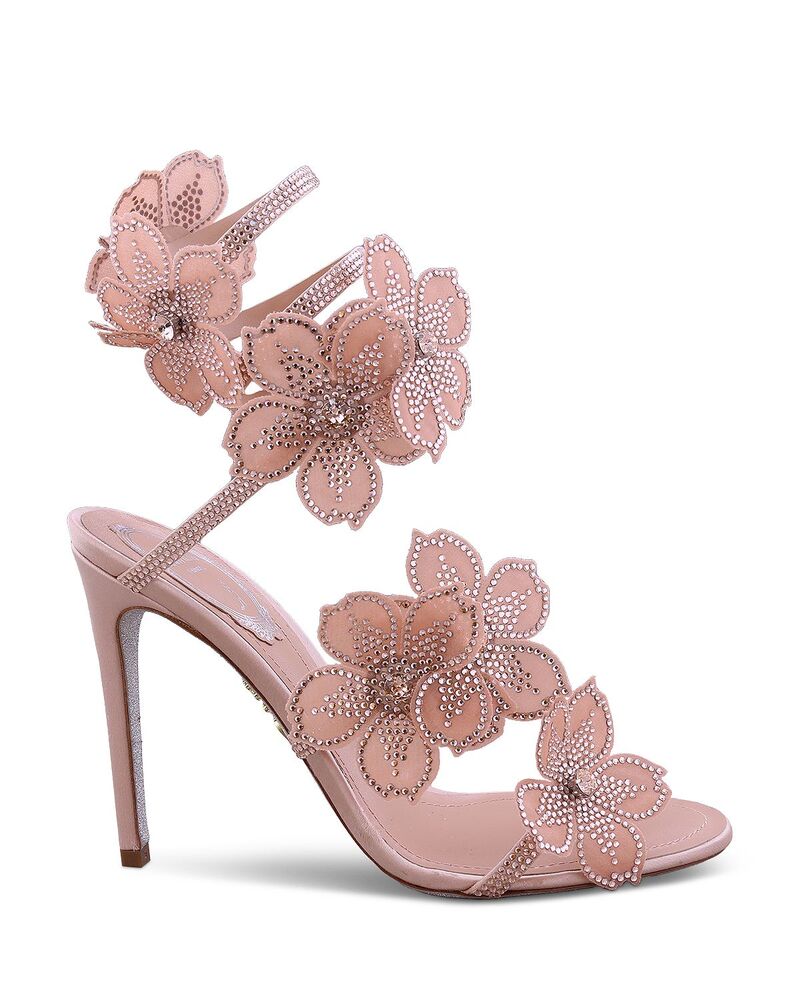レネ・カオヴィラ レディース シューズ サンダル Rene Caovilla Women\u0027s Floriane Sandals Nude Satin/Silk Stass