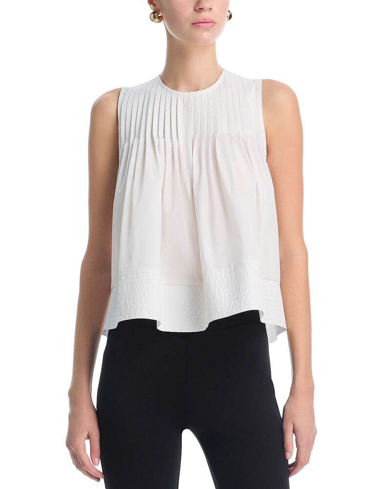 アクア レディース トップス タンクトップ AQUA Pintuck Tank Top - Exclusive White ホワイト｜ReVida 店