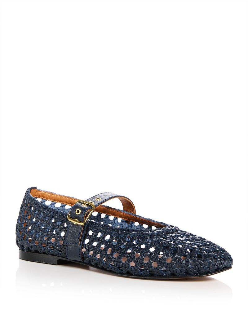 メイドウェル レディース シューズ パンプス Madewell Women\u0027s Remy Grommet Mary Jane Flats Craftsman Blue 青み