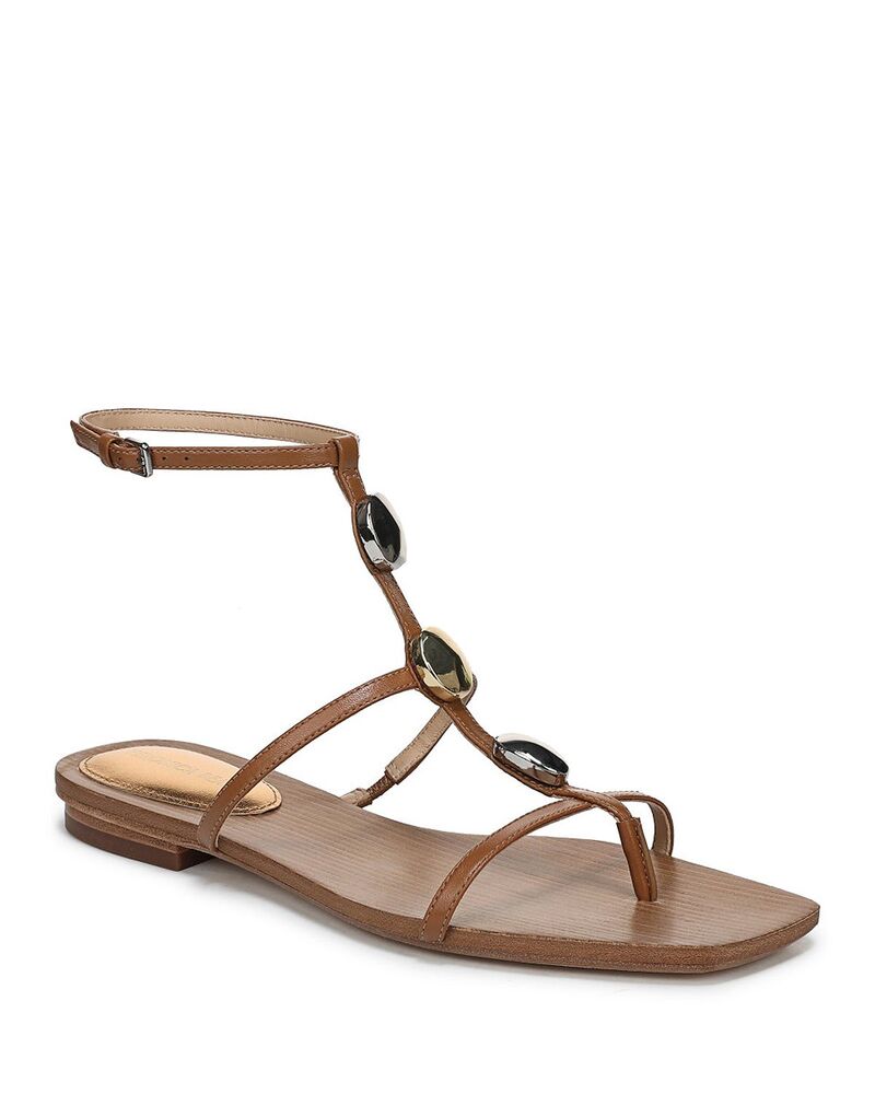ヴェロニカ ベアード レディース シューズ サンダル レザー Veronica Beard Women's Alba Decorated Strap Leather Thong Sandals Hazelwood|ReVida 店