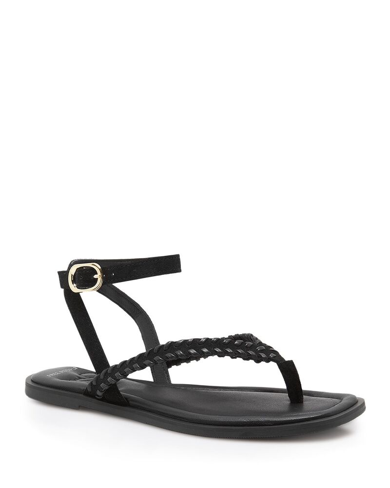 フリーピープル レディース シューズ サンダル Free People Women's Waverly Whipstitch Thong Sandals Black Tide ブラック