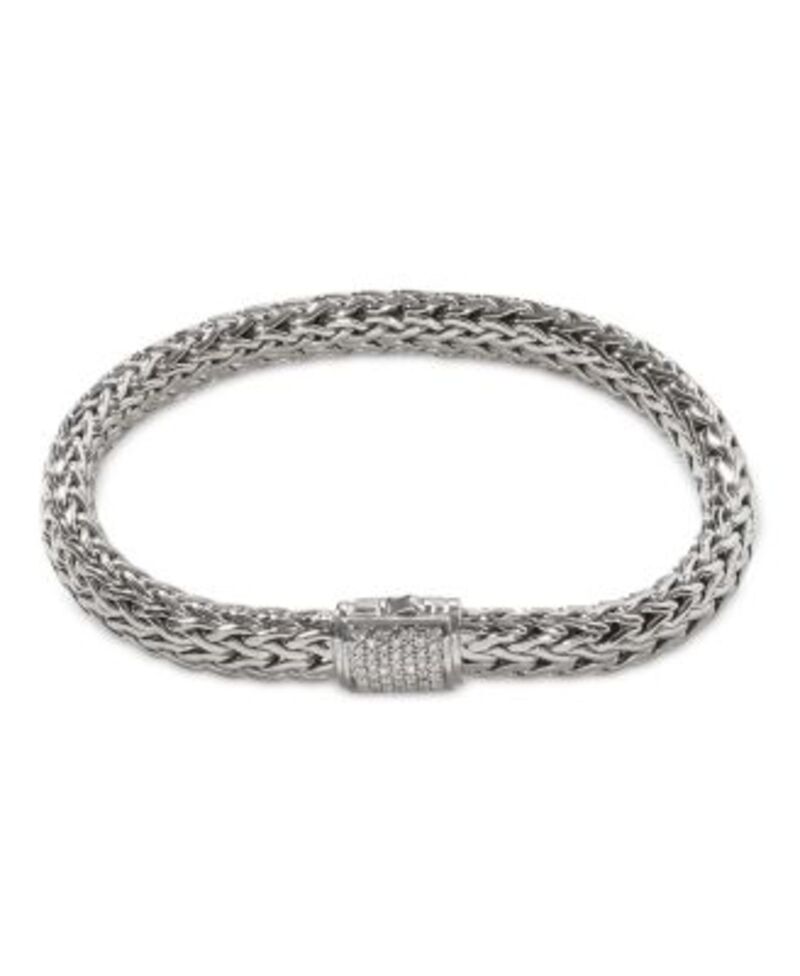 ジョン・ハーディー レディース アクセサリー ブレスレット・バングル・アンクレット JOHN HARDY Classichain Sterling Silver Bracelet with Diamond Pav One-Size シルバー
