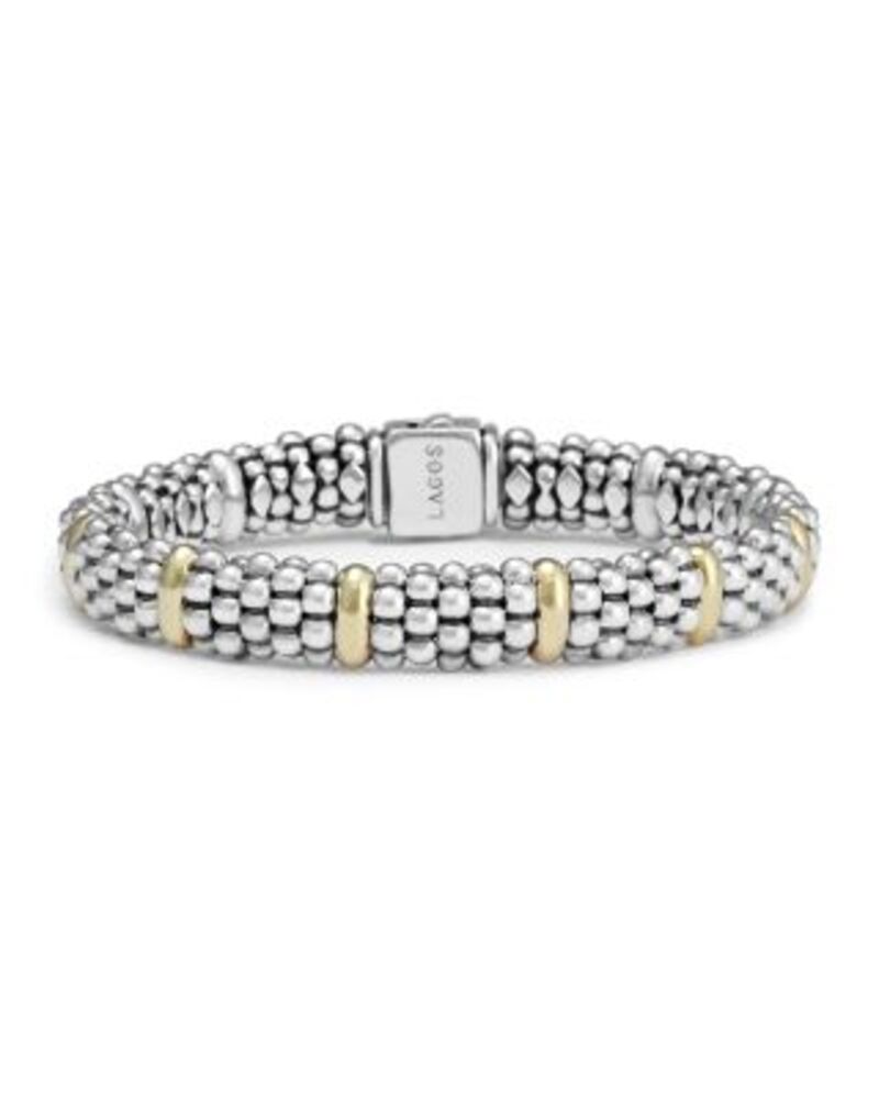 ラゴス レディース アクセサリー ブレスレット・バングル・アンクレット LAGOSterling Silver & 18K Yellow Gold Caviar Beaded Oval Bracelets One-Size イエロー
