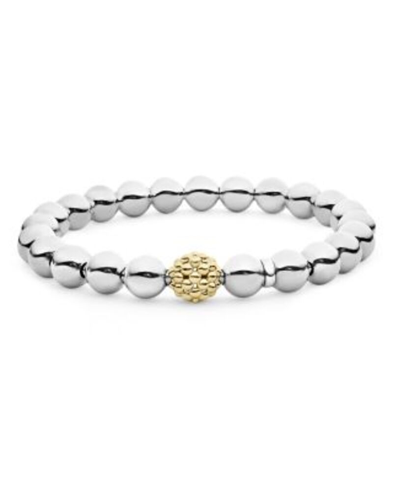 ラゴス レディース アクセサリー ブレスレット・バングル・アンクレット LAGOSterling Silver & 18K Yellow Gold Signature Caviar Stretch Bracelet One-Size イエロー