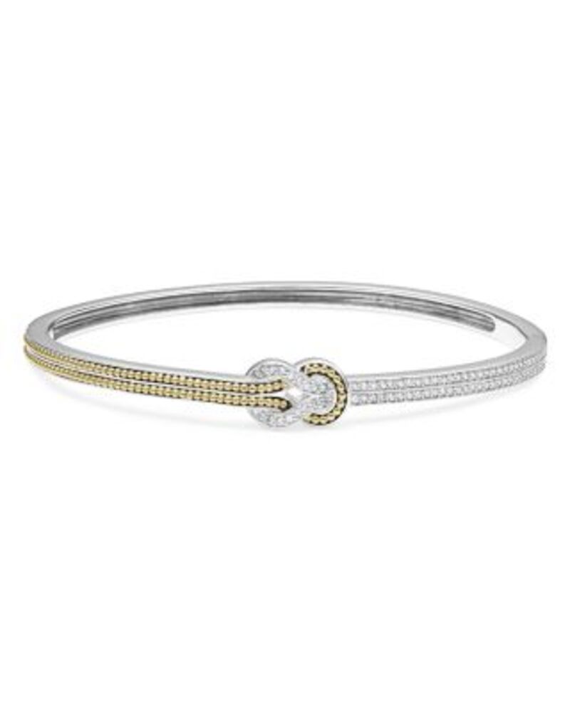 ラゴス レディース アクセサリー ブレスレット・バングル・アンクレット LAGOS 18K Yellow Gold & Sterling Silver Newport Diamond Knot Hinged Bangle Bracelets One-Size イエロー