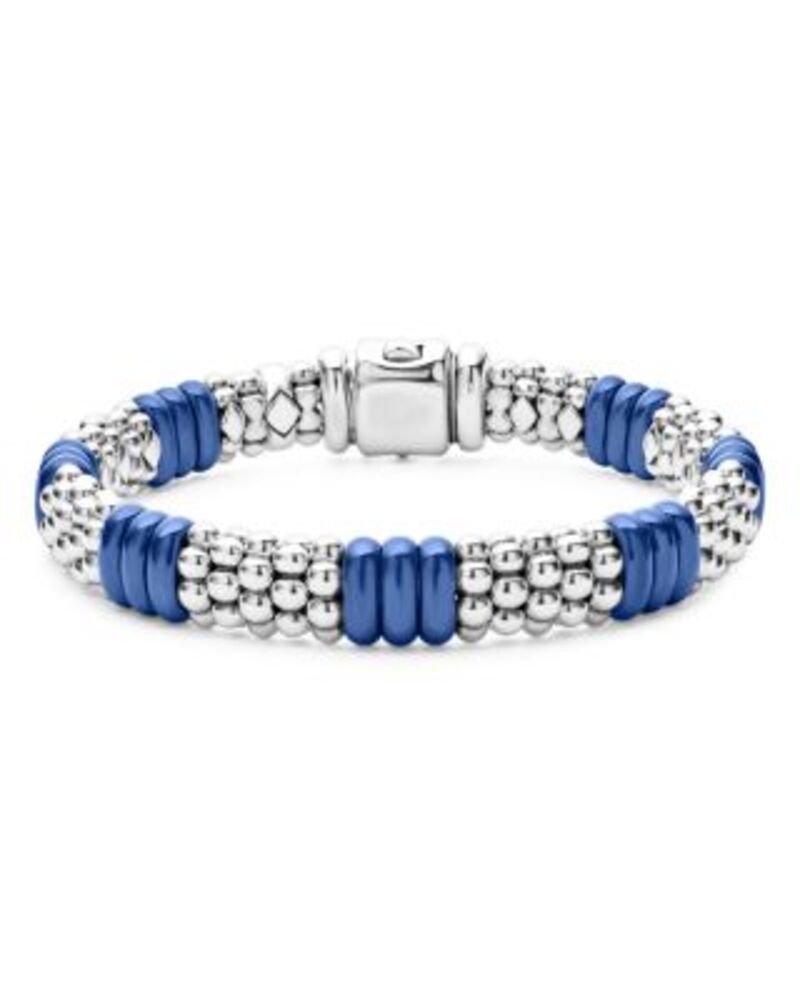 ラゴス メンズ アクセサリー ブレスレット・バングル・アンクレット LAGOS 18K Yellow Gold & Sterling Silver Ultramarine Ceramic Rondelle & Caviar Bead Statement Bracelet One-Size イエロー