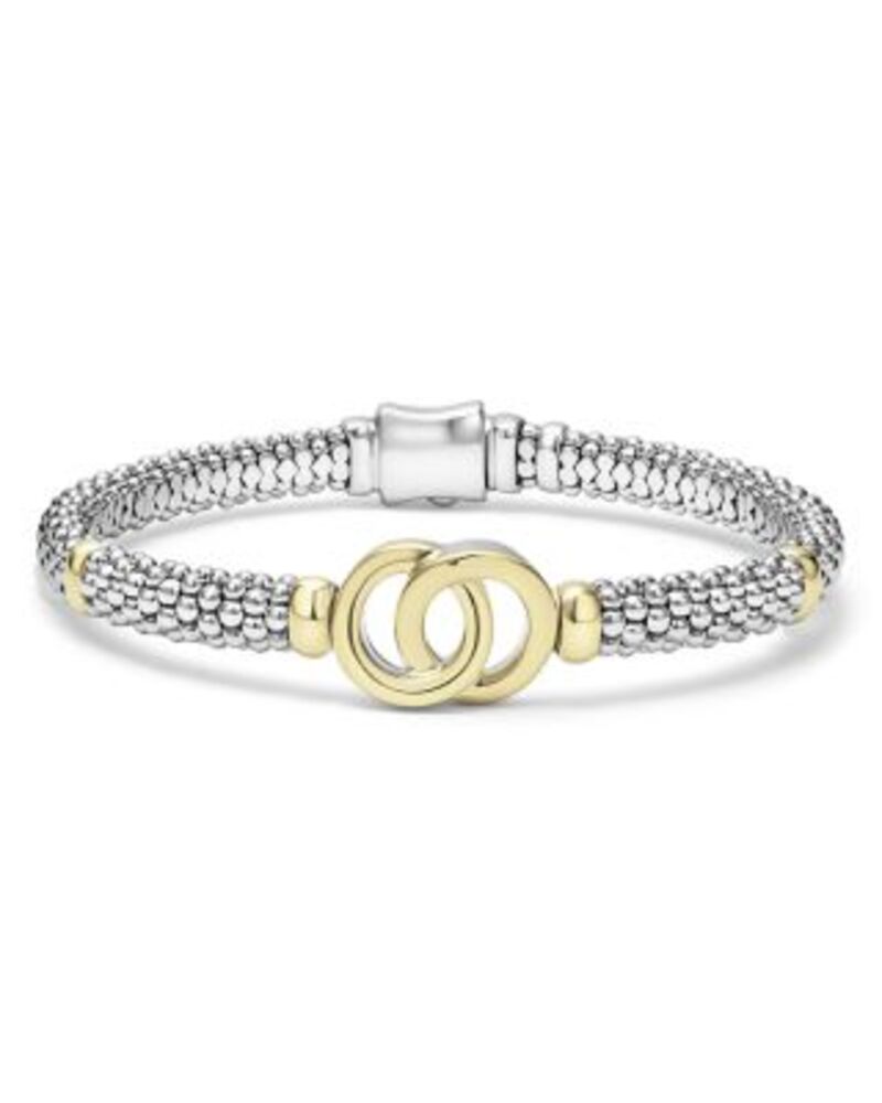 ラゴス レディース アクセサリー ブレスレット・バングル・アンクレット LAGOSignature Caviar 18K Yellow Gold & Sterling Silver Interlock Bracelet One-Size イエロー