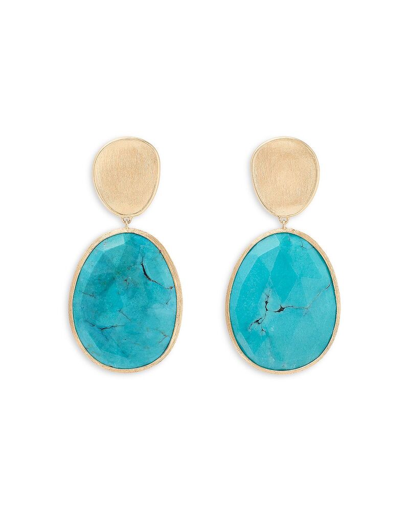 マルコ ビチェゴ レディース アクセサリー ピアス・イヤリング Marco Bicego 18K Yellow Gold Lunaria Turquoise and Charoite Stone Drop Earrings Turquoise/Gold ターコイズ