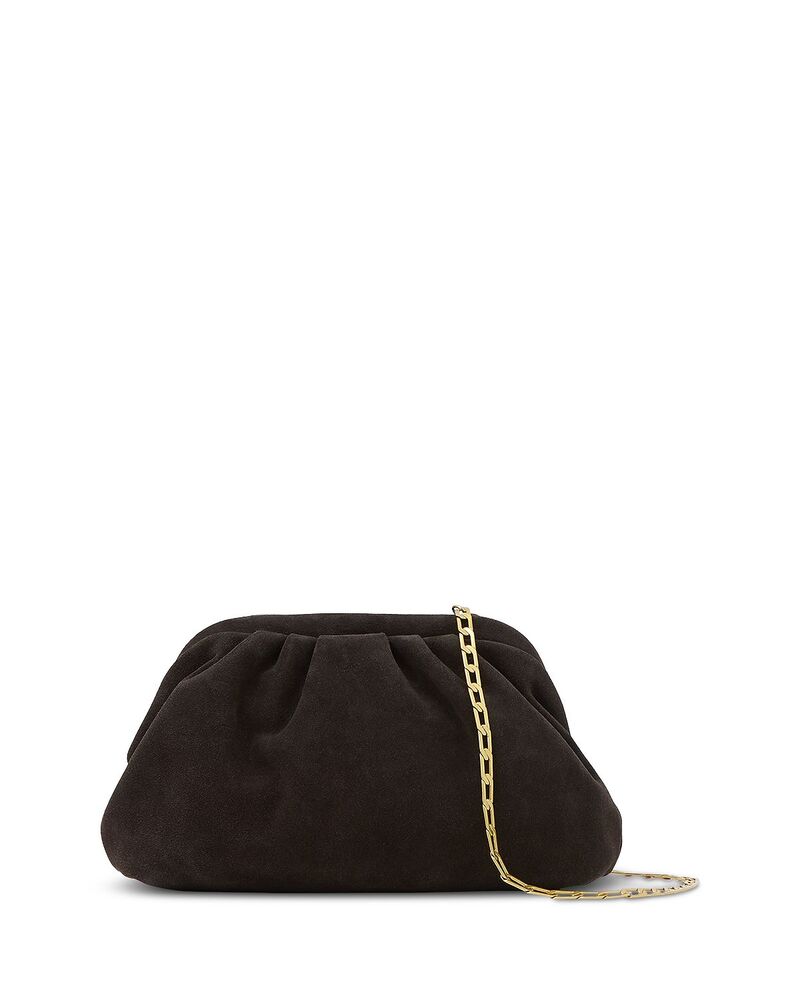 レイス レディース 御徒面子 スエードクロス REISS Mia Suede Clutchocolate 黒茶