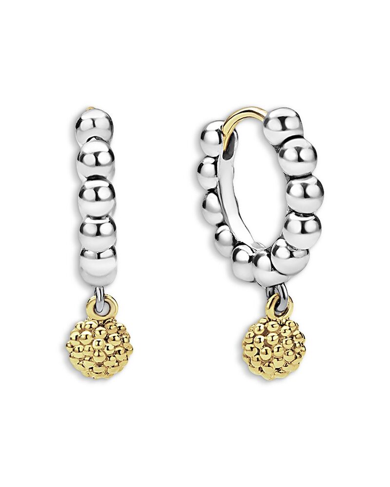 ラゴス レディース アクセサリー ピアス・イヤリング LAGOS 18K Yellow Gold & Sterling Silver Caviar Icon Ball Dangle Beaded Hoop Earringsilver シルバー