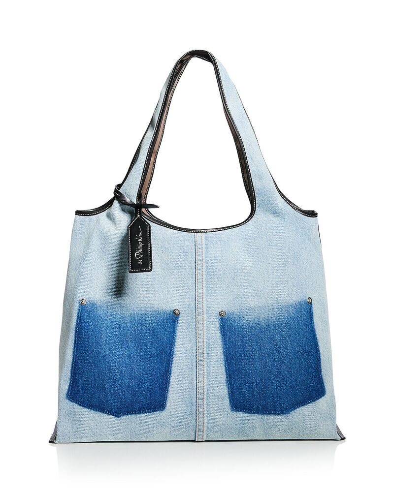 スリーワンフィリップリム レディース バッグ デニム 3.1 Phillip Lim Denim Ghost Patch Denim Tote Bag Light Denim デニム