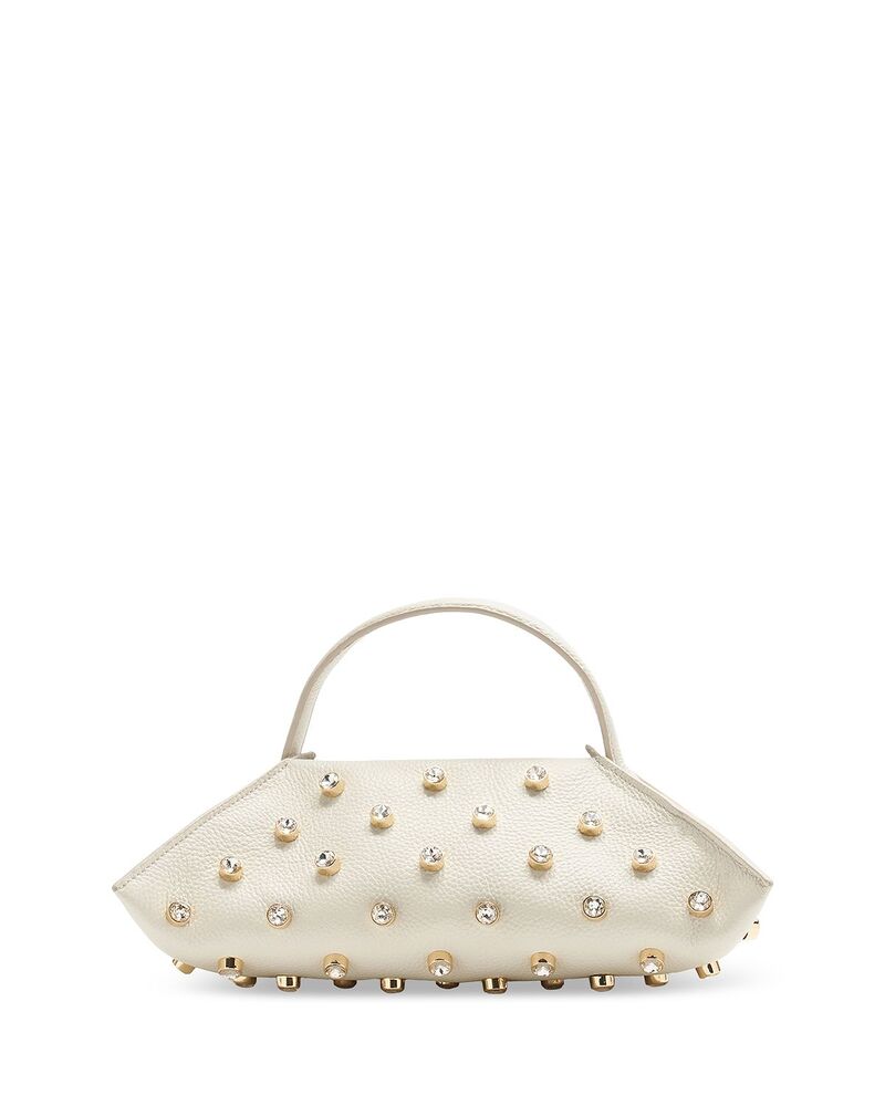 アルチュザラ レディース バッグ ミニ レザー Altuzarra Origamini Crystal Studded Leather Handbag Ivory/Crystal アイボリー