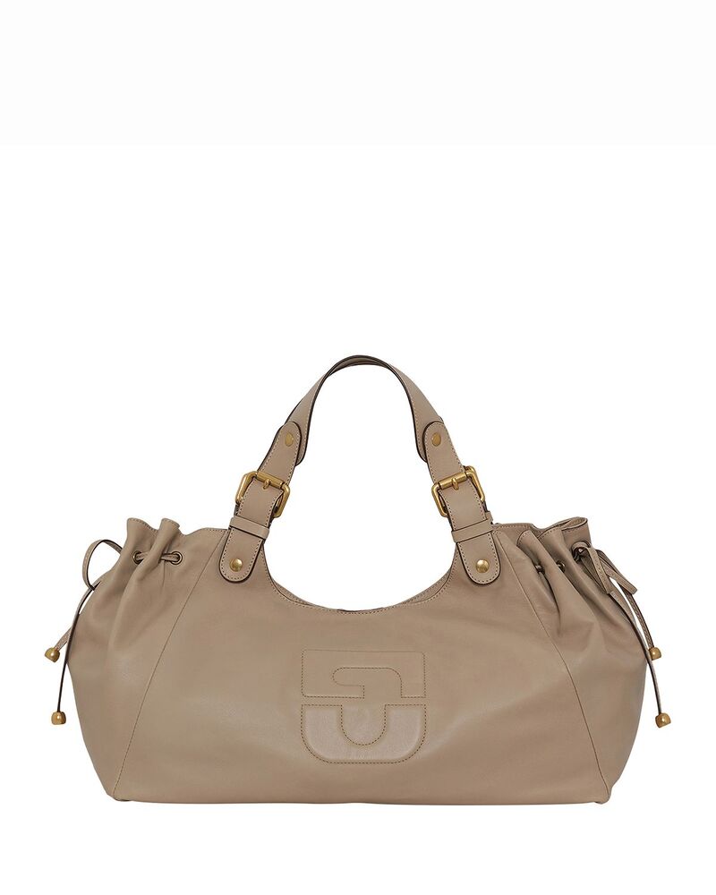 ジェラルド・ダレル レディース 御徒面子 なめし革 Gerardarele Chiara Leather Handbag Pebble ハンドバッグ-レディースバッグ-バッグ
