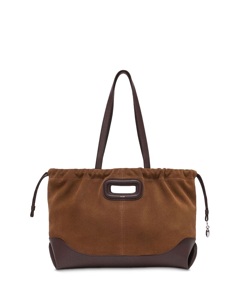 マージュ レディース バッグ スエード レザー Maje M Large Suede \u0026 Leather Tote Camel/brown ブラウン