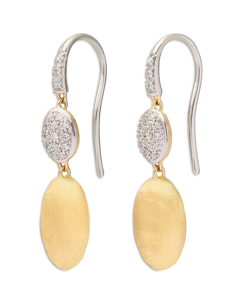 マルコ ビチェゴ レディース アクセサリー ピアス・イヤリング Marco Bicego 18K White & Yellow Gold Siviglia Diamond & Texturedisc Drop Earrings White/Gold ホワイト