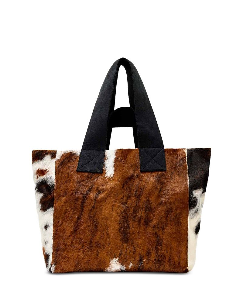 オールセインツ レディース バッグ プリント ALLSAINTS Izzy Large Cow Print Calf Hair Tote Cow Print