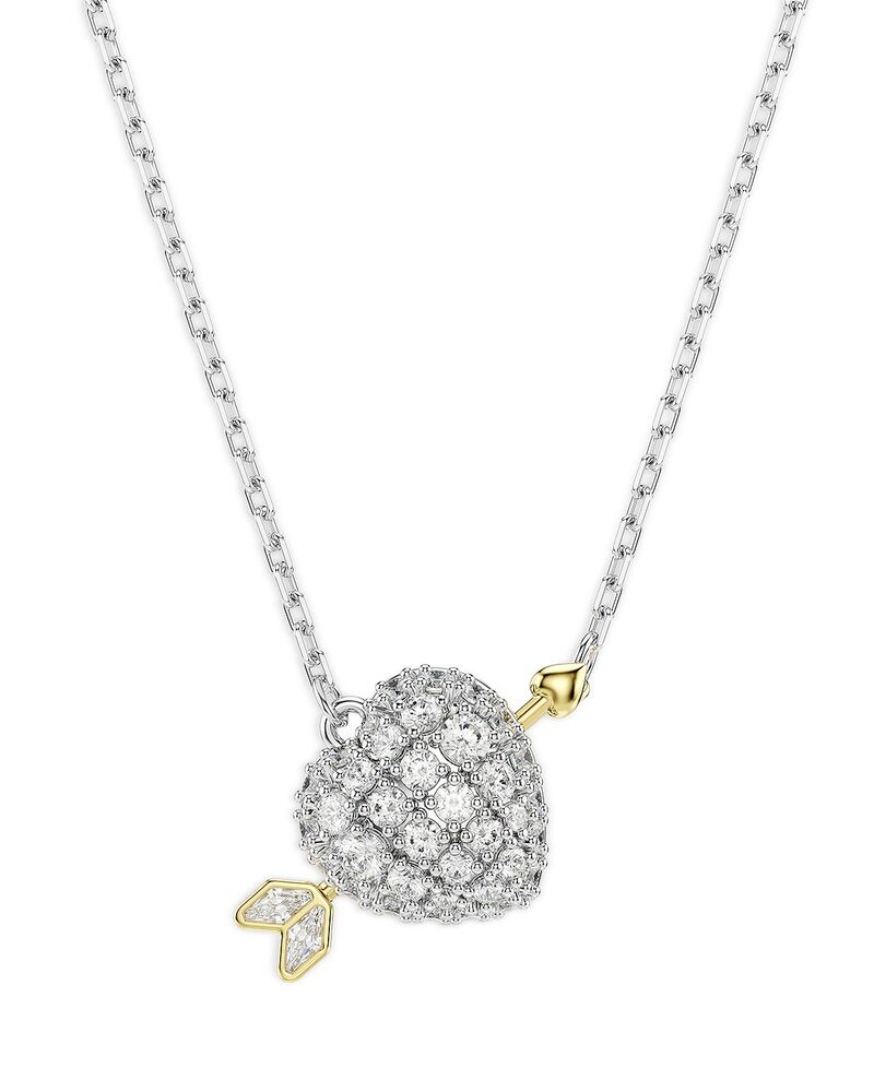 スワロフスキー レディース アクセサリー ネックレス・チョーカー・ペンダントトップ レース Swarovskidyllia Crystal & Cubic Zirconia Heart Arrow Pendant Necklace 14.87-17.75\
