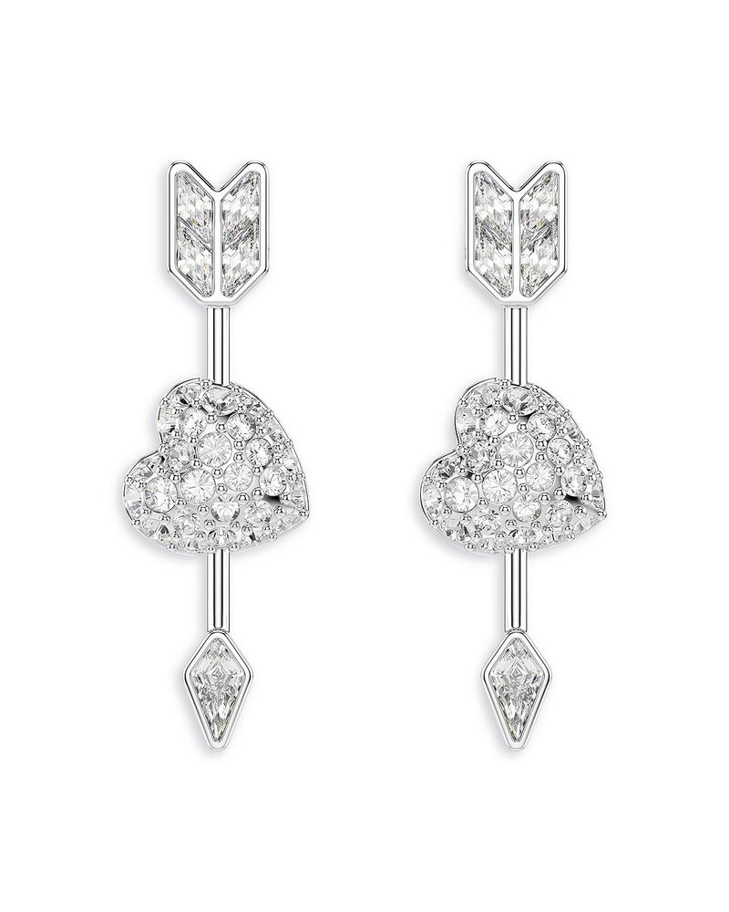 スワロフスキー レディース アクセサリー ピアス・イヤリング Swarovskidyllia Heart Arrow Drop Earringsilver シルバー