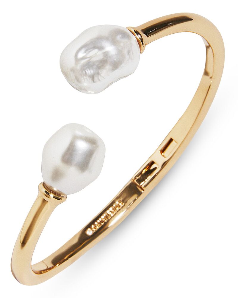 バウブルバー レディース アクセサリー ブレスレット・バングル・アンクレット BAUBLEBAR Francesca Glass Pearl Open Hinge Bangle Bracelet Pearl パール
