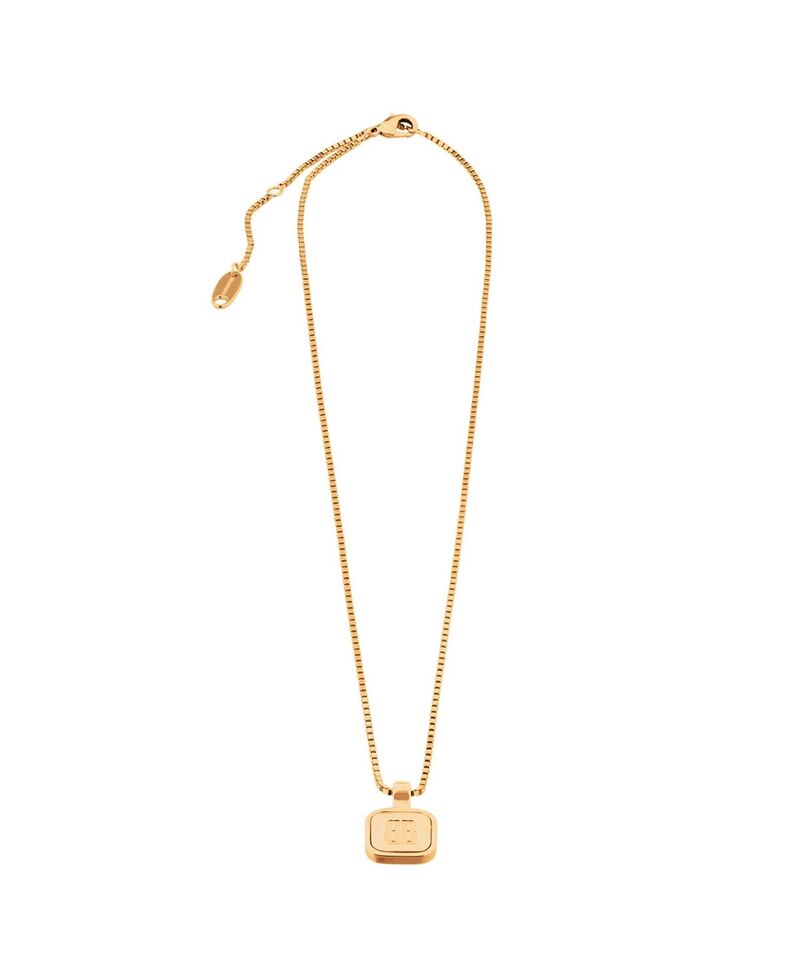 バレンシアガ レディース アクセサリー ネックレス・チョーカー・ペンダントトップ レース Balenciaga Nano Square Long Necklace Gold ゴールド