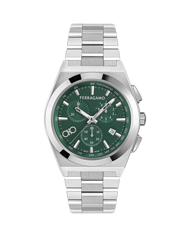 フェラガモ レディース アクセサリー 腕時計 FERRAGAMO Vega Upper East Chronograph Bracelet Watch 42mm Stainlessteel/Green グリーン