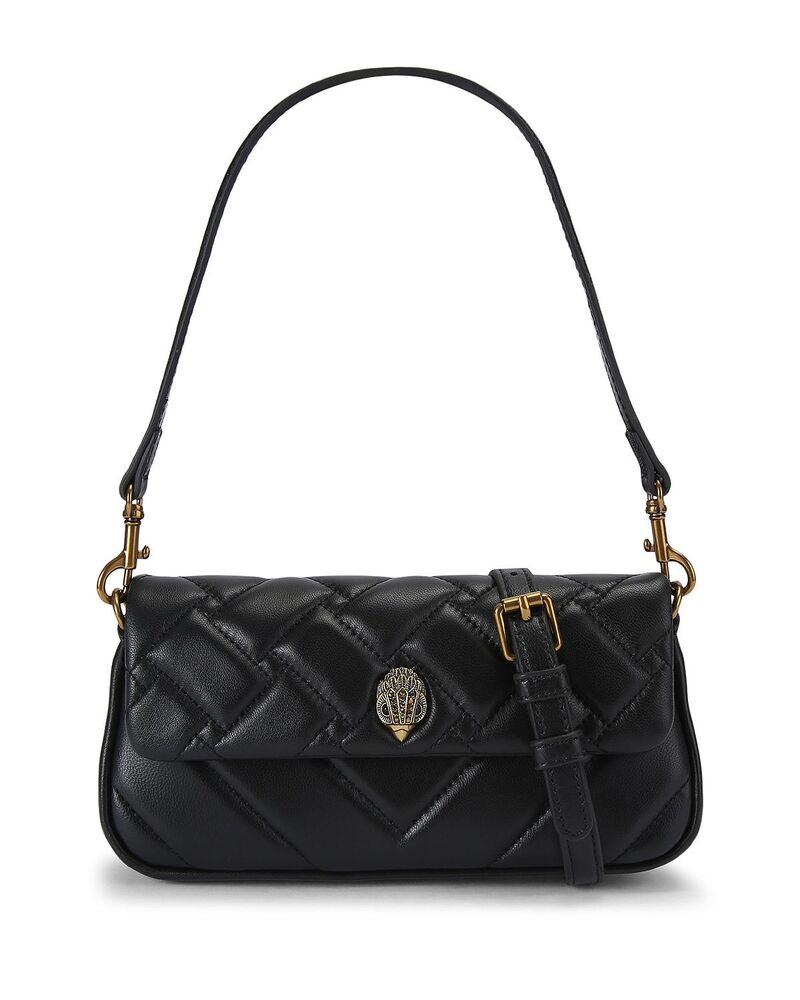 カートジェイガーロンドン レディース バッグ キルティング レザー KURT GEIGER LONDON Pickle Quilted Leather Shoulder Bag Black ブラック