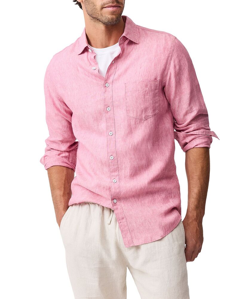 ロッドアンドグン メンズ トップス シャツ リネン Rodd \u0026 Gunn Coromandelinen Shirt Orchid