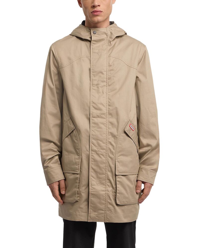 山立ち メンズ アウター 上衣・上衣 綿織物 厚地の外套 落ちこむ Hunter Downing Coated Cotton Hooded Rain Jacketeak