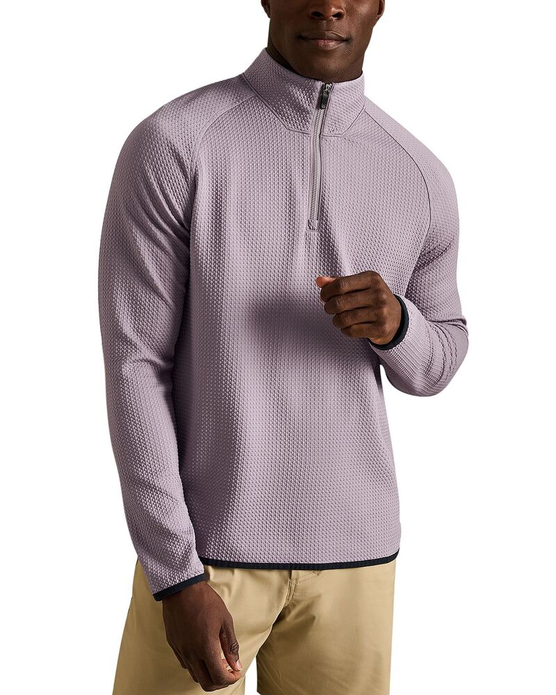 ローヌ メンズ アウター 編み物・プルオーバー Rhone Founders Textured Quarter-Zip Golf Sweater Purple Smoke 噴煙
