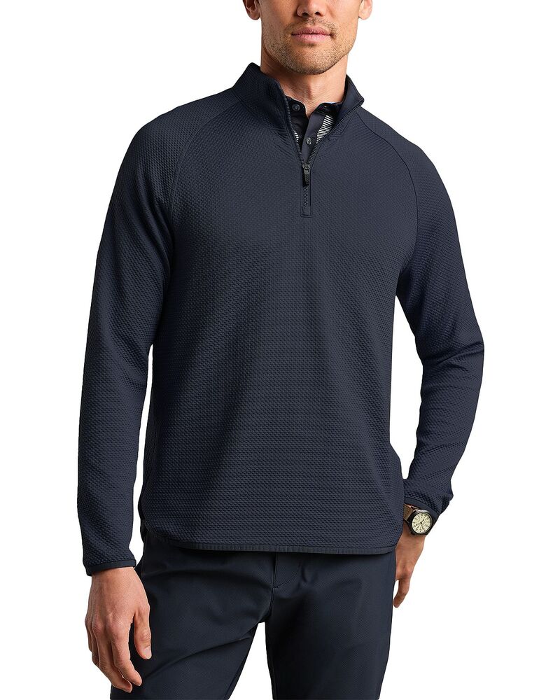 ローヌ メンズ アウター 編み物・プルオーバー Rhone Founders Textured Quarter-Zip Golf Sweater True Navy 米国海軍