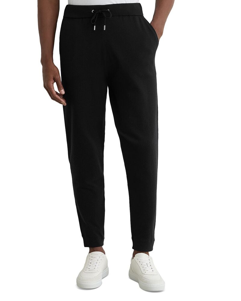 レイス メンズ ボトムス カジュアルパンツ ウール ジョガーパンツ REISS Merino Wool Joggers Black ブラック