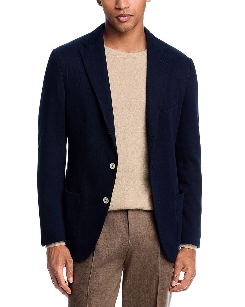 イレブンティ メンズ アウター 上衣・上衣 綿織物 プルオーバー Eleventy Cotton Jersey Jacket With Removable Bib Navy 米国海軍