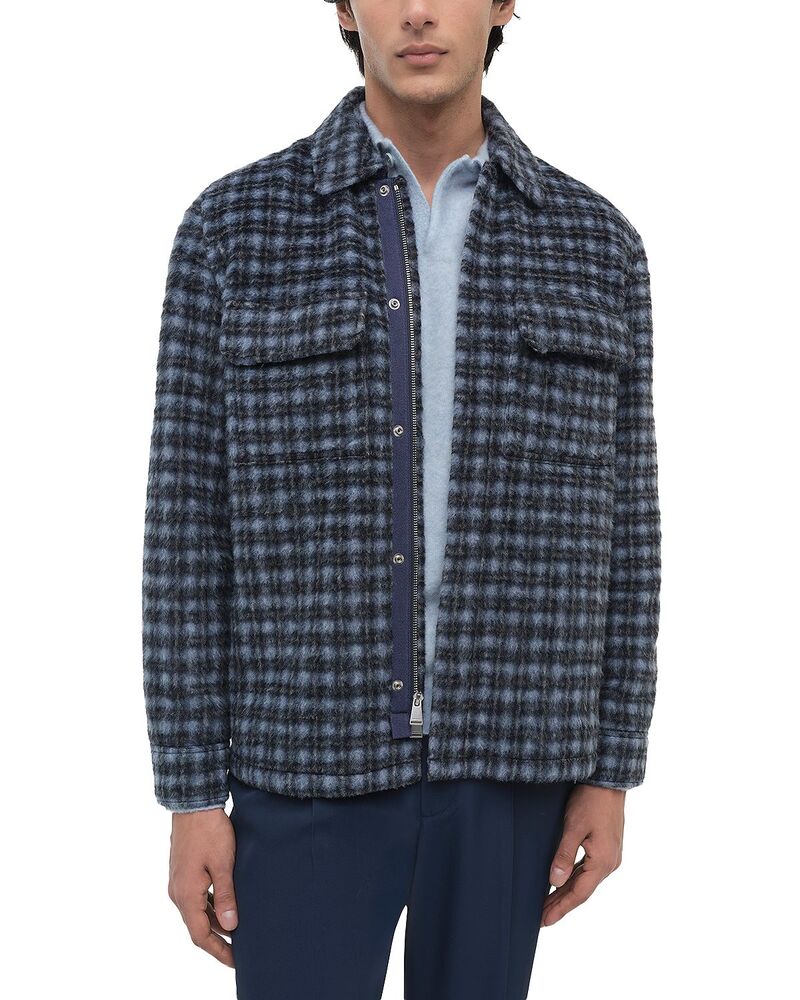 シムカイ メンズ アウター ジャケット・ブルゾン SIMKHAI Caleb Check Pocket Jacket Midnight Plaid チェック