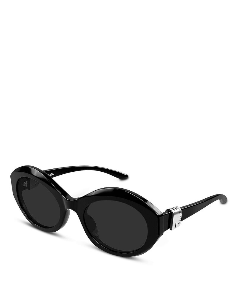 バレンシアガ レディース 添え物 サングラス・アイウェア Balenciaga Round Sunglasses 57粍 Black 黒いこと
