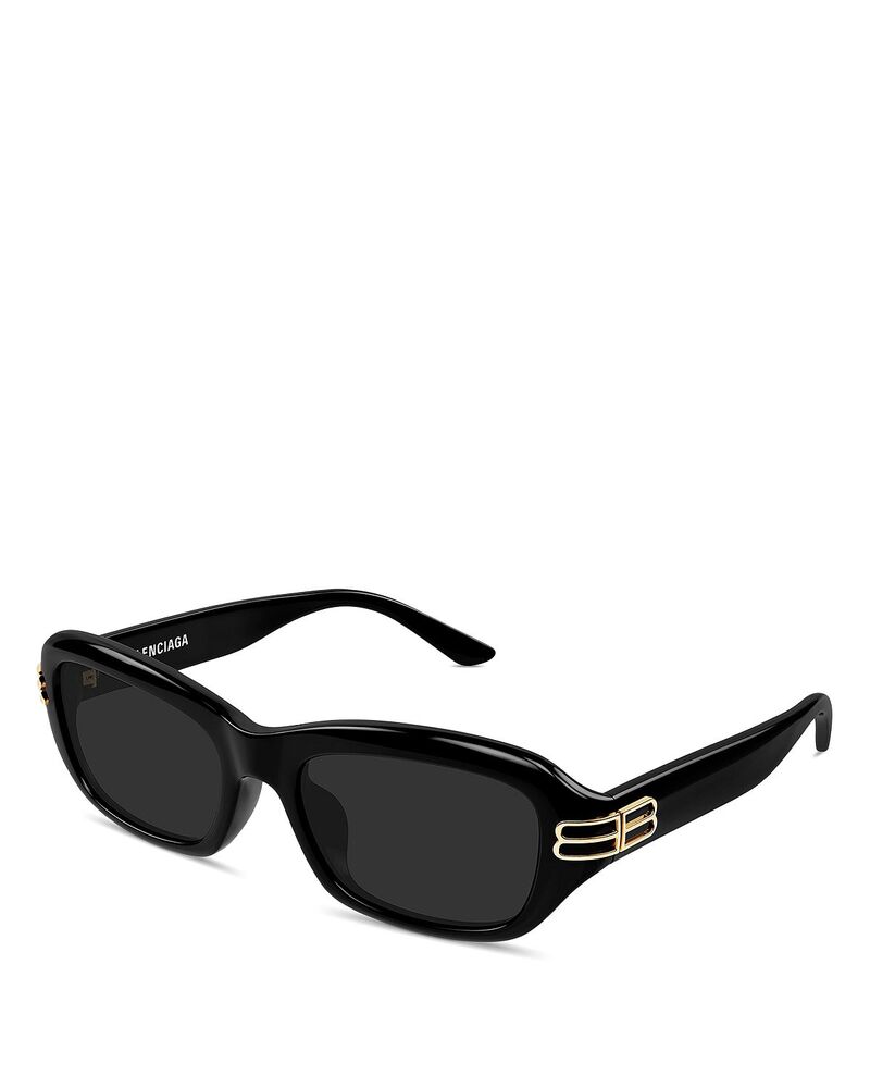バレンシアガ レディース 付属物 サングラス・アイウェア Balenciaga Squared Sunglasses 55粍 Black 黒いこと