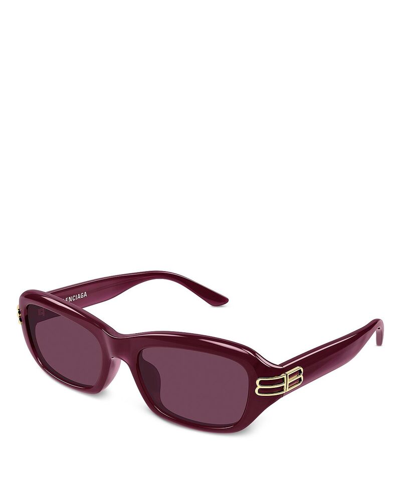 バレンシアガ レディース 付属物 サングラス・アイウェア Balenciaga Squared Sunglasses 55粍 Burgandy