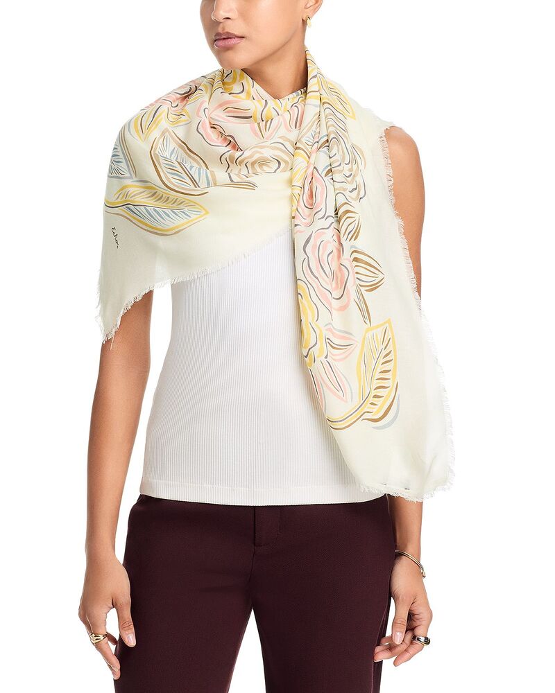 エコー レディース アクセサリー マフラー・ストール・スカーフ Echo Gestural Rose Square Scarf Cream クリーム