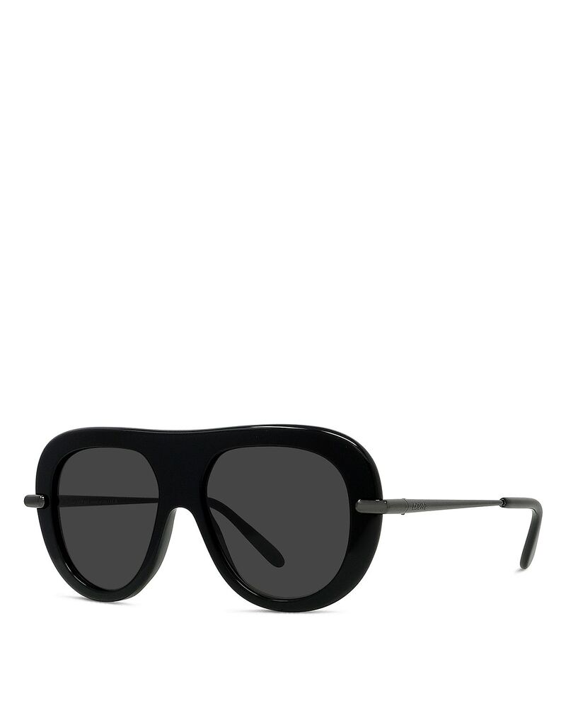 ロエベ レディース 付属物 サングラス・アイウェア Loewe Pilot Sunglasses 52粍 Shiny black solid smoke 黒いこと