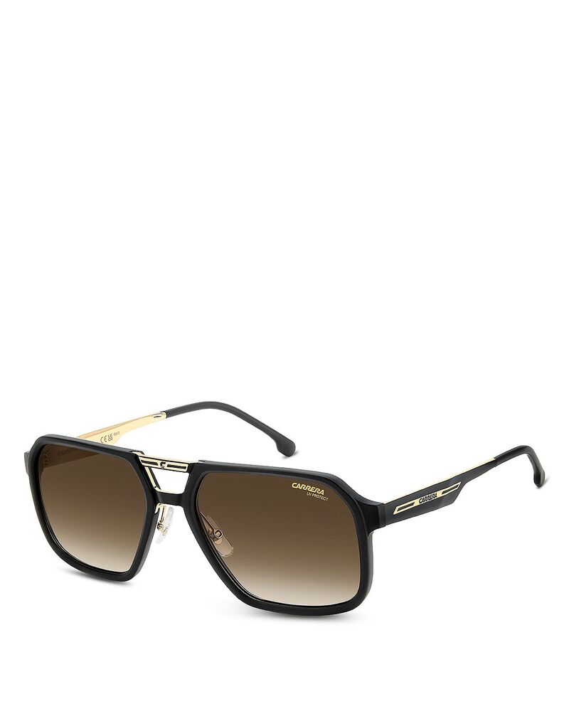 カレーナ レディース 付属物 サングラス・アイウェア Carrera Victory Square Sunglasses 59mmATTE BLACK GOLD 黒いこと